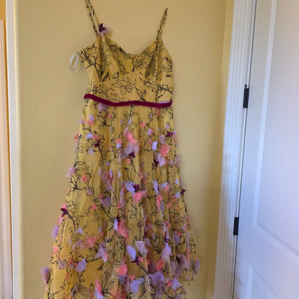 Marchesa Notte midi dress